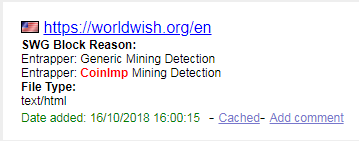 Cryptojacking in Make A Wish Foundation