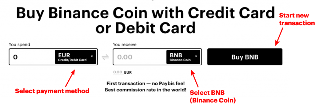 Sign up on Paybis.com