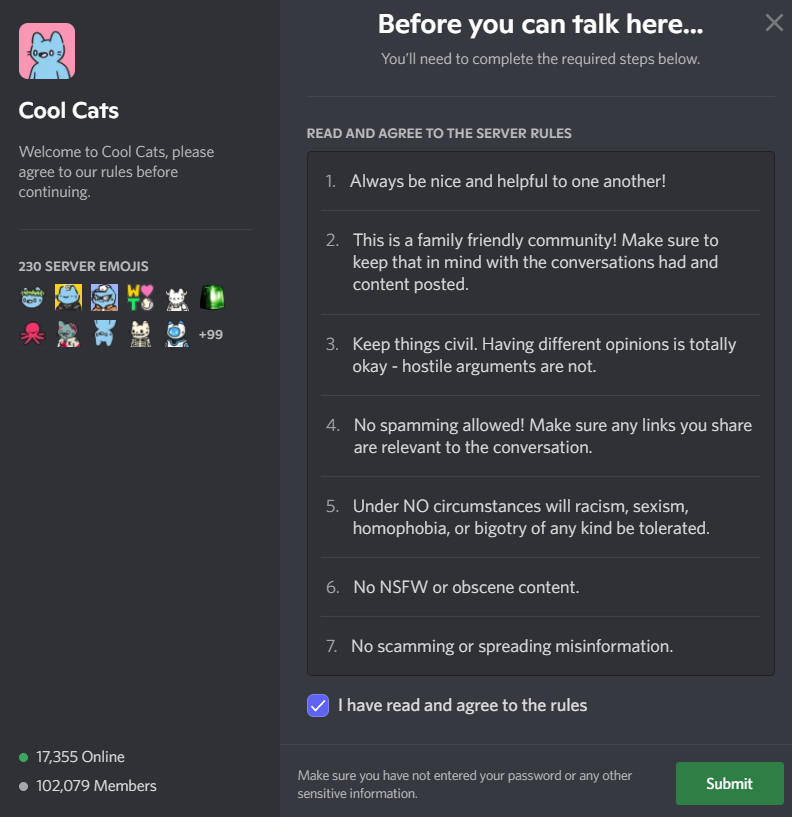 Setting up Discord for NFT project