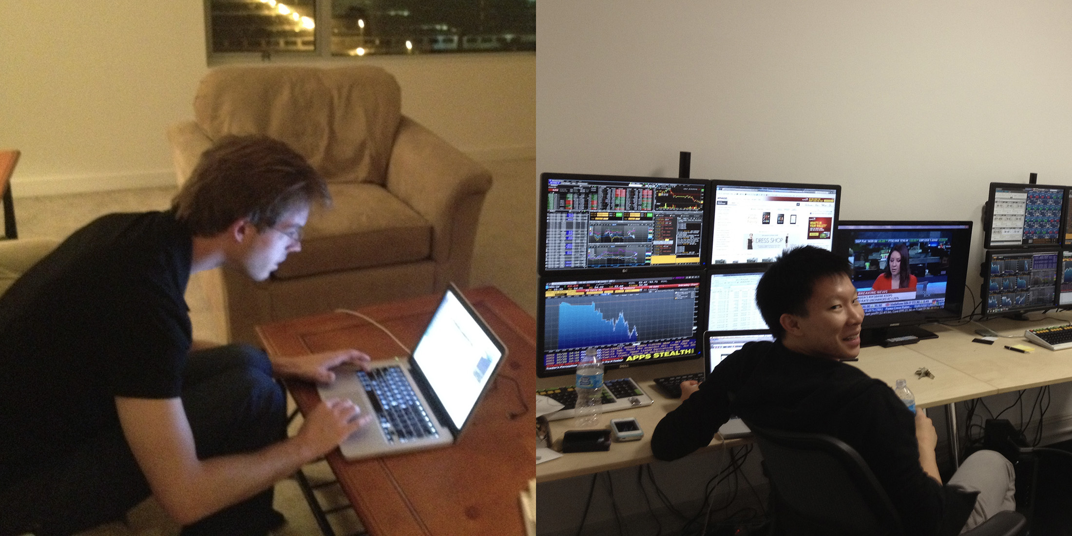 Kyle Davies, left, and Su Zhu, right